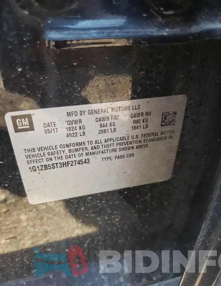 1G1ZB5ST3HF274543 Photo# 12
