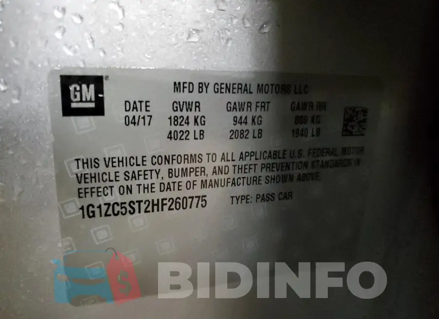 1G1ZC5ST2HF260775 Photo# 12
