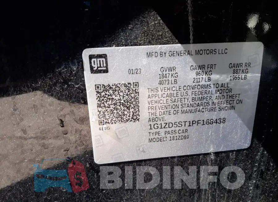 1G1ZD5ST1PF168438 Photo# 13