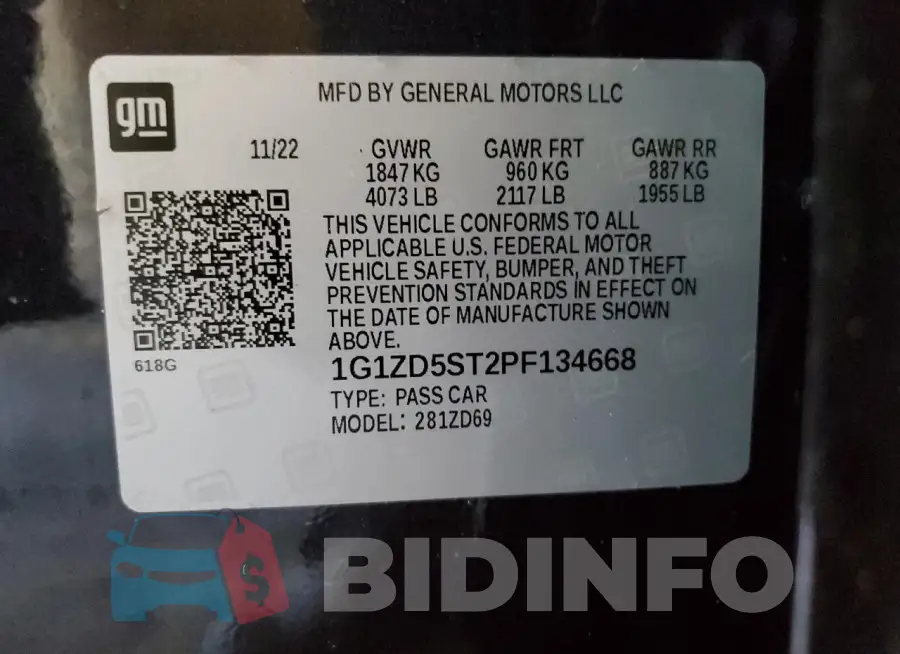 1G1ZD5ST2PF134668 Photo# 12