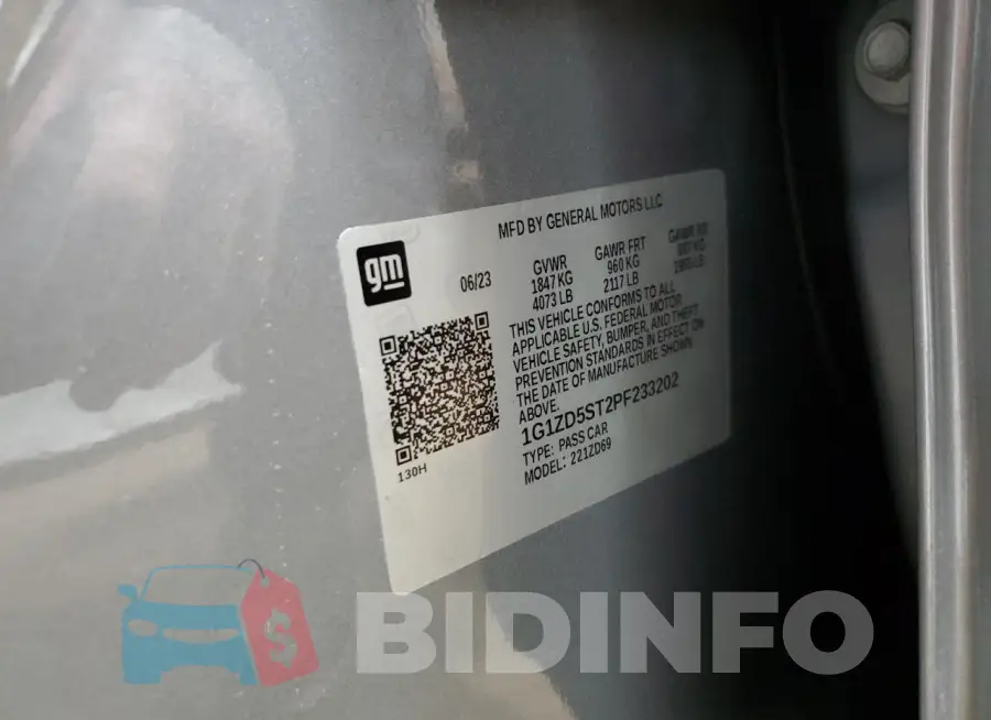 1G1ZD5ST2PF233202 Photo# 13