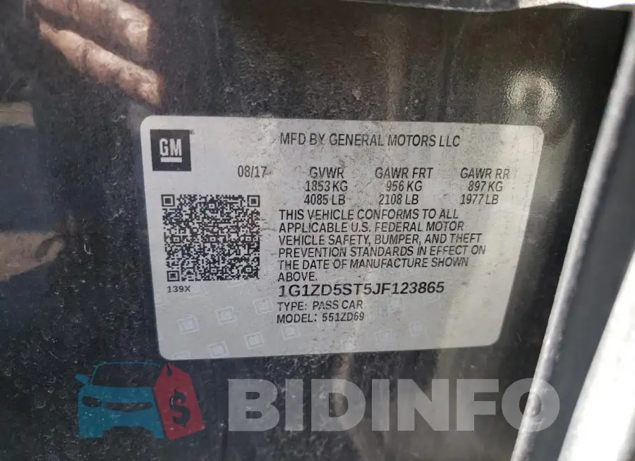 1G1ZD5ST5JF123865 Photo# 12