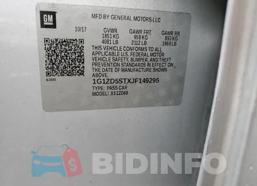 1G1ZD5STXJF149295 Photo# 12