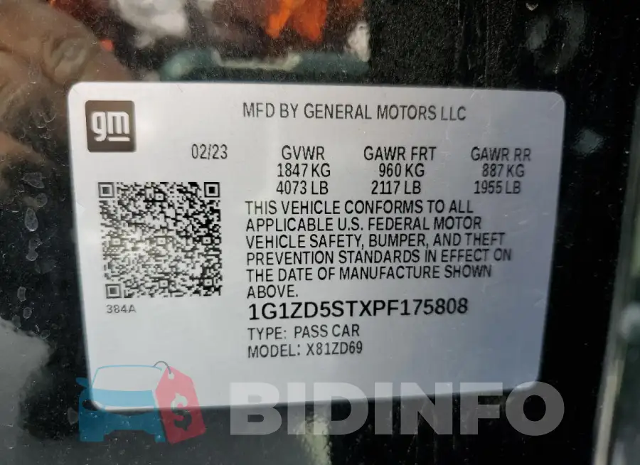 1G1ZD5STXPF175808 Photo# 12