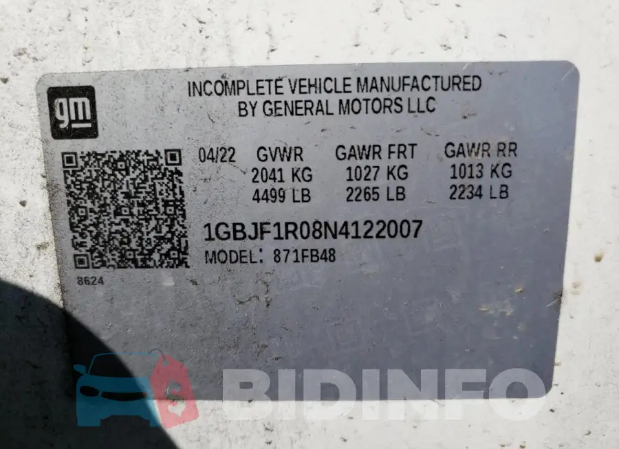 1GBJF1R08N4122007 Photo# 12
