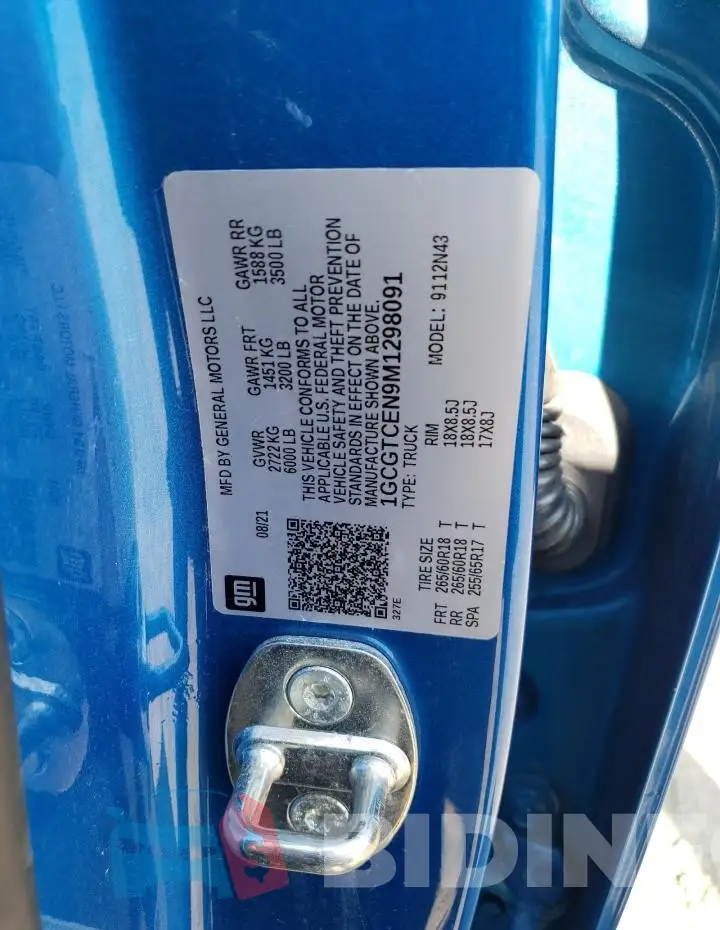 1GCGTCEN9M1298091 Photo# 12