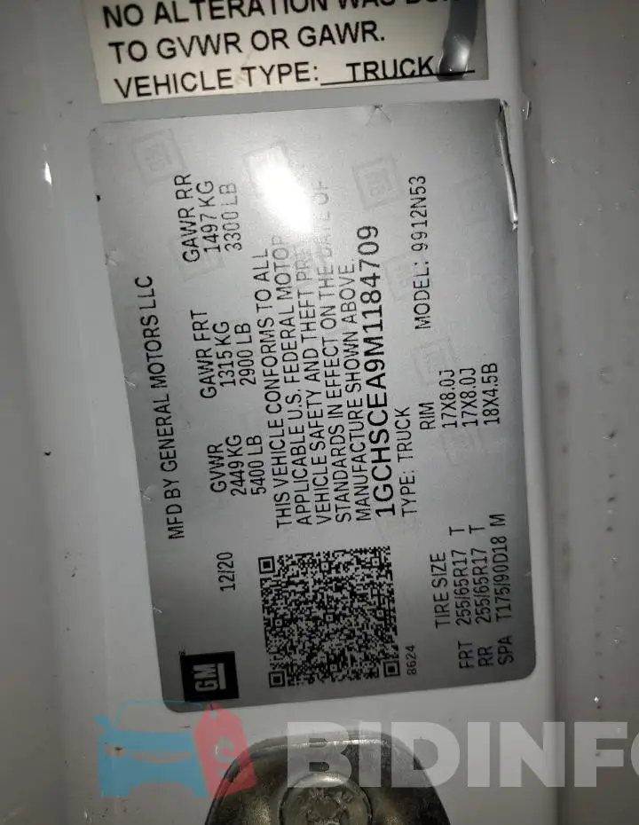1GCHSCEA9M1184709 Photo# 12