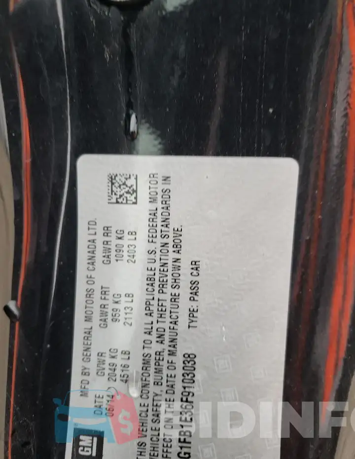 2G1FB1E36F9103038 Photo# 12