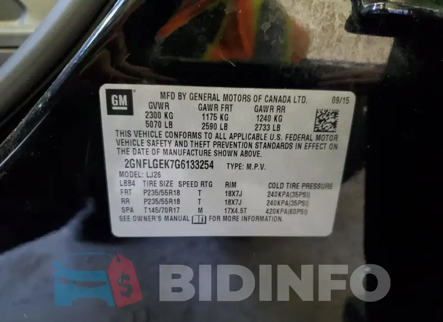 2GNFLGEK7G6133254 Photo# 13
