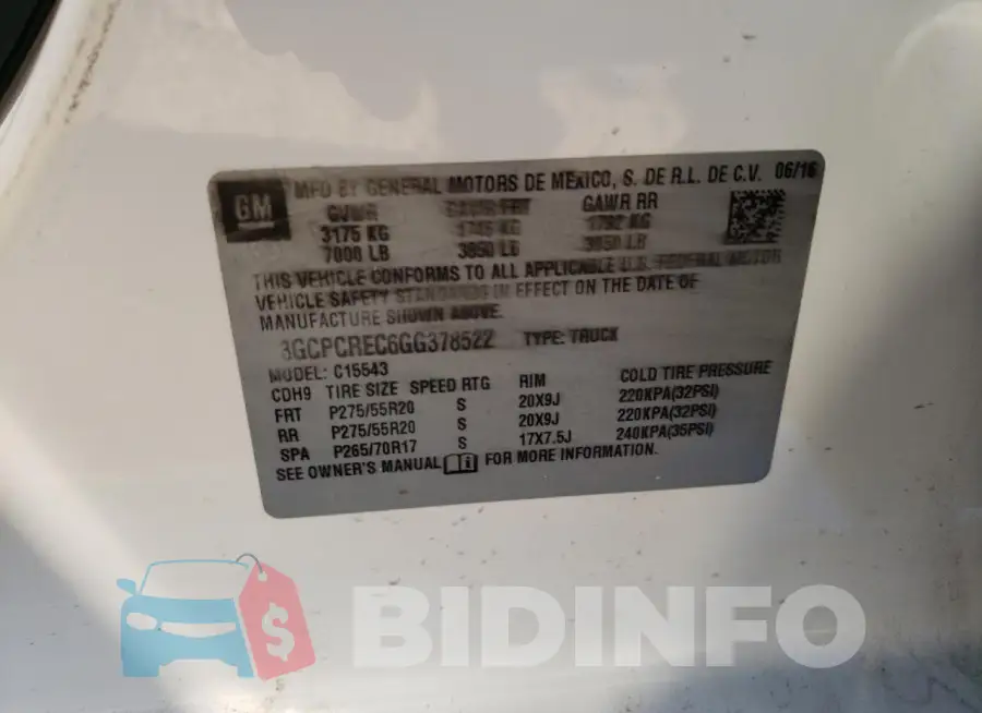 3GCPCREC6GG378522 Photo# 12