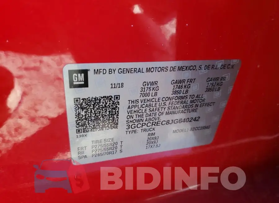3GCPCREC8JG640242 Photo# 13