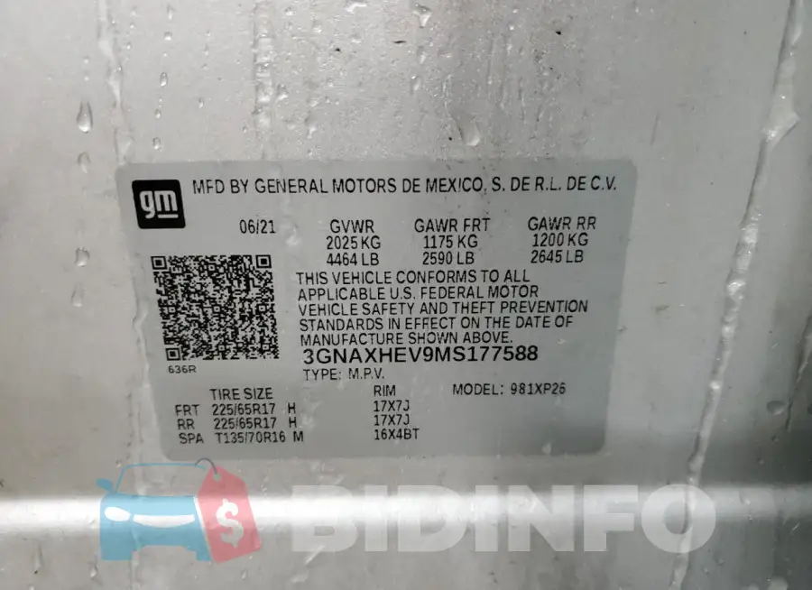 3GNAXHEV9MS177588 Photo# 12