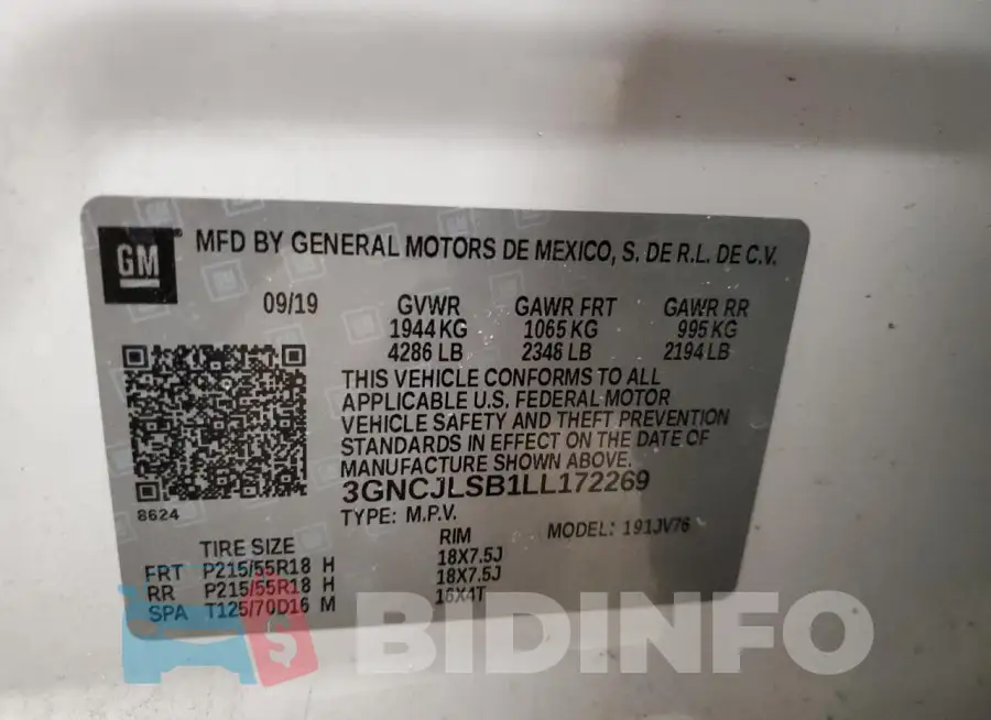 3GNCJLSB1LL172269 Photo# 12