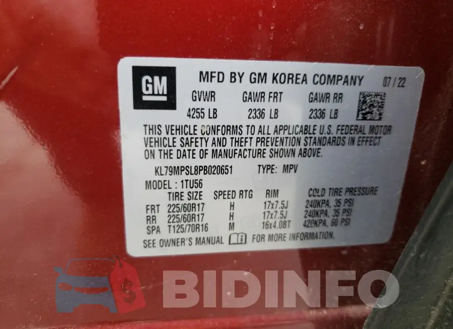KL79MPSL8PB020651 Photo# 13