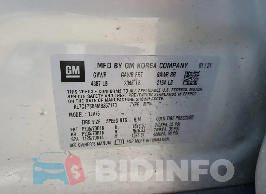 KL7CJPSB4MB357173 Photo# 13