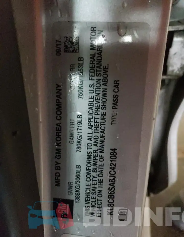 KL8CB6SA8JC421084 Photo# 13