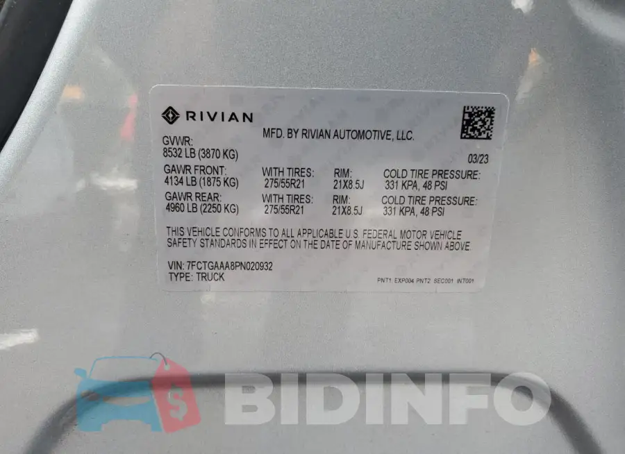 7FCTGAAA8PN020932 Photo# 12