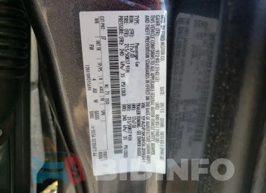 1FADP3K28GL209241 Photo# 13