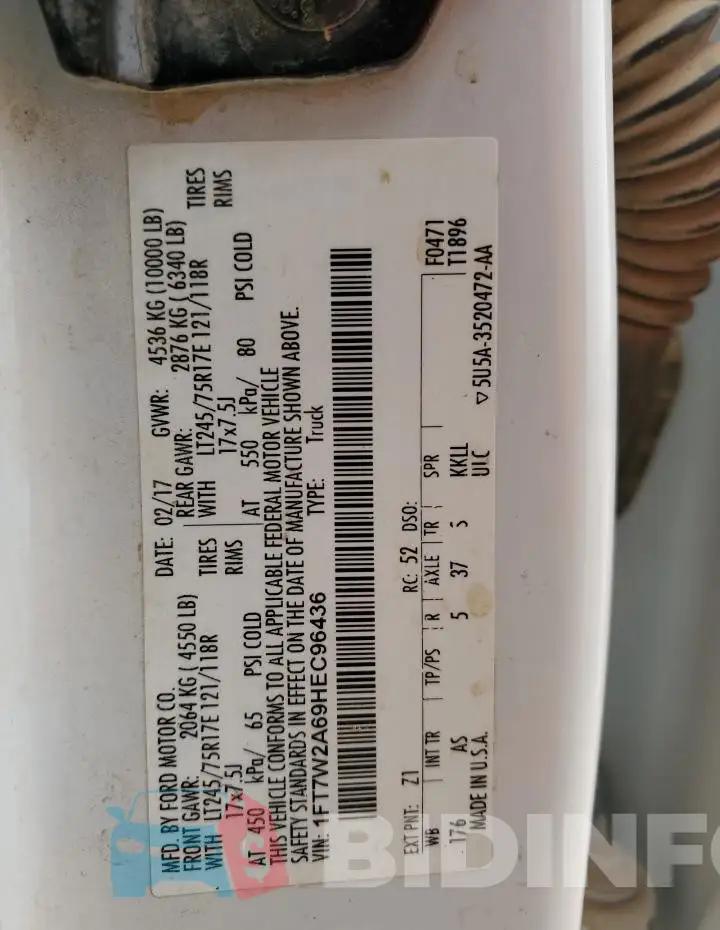 1FT7W2A69HEC96436 Photo# 12
