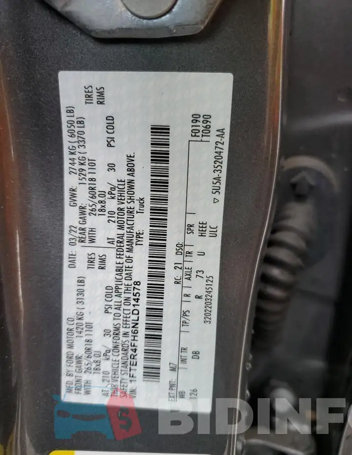 1FTER4FH6NLD14578 Photo# 12