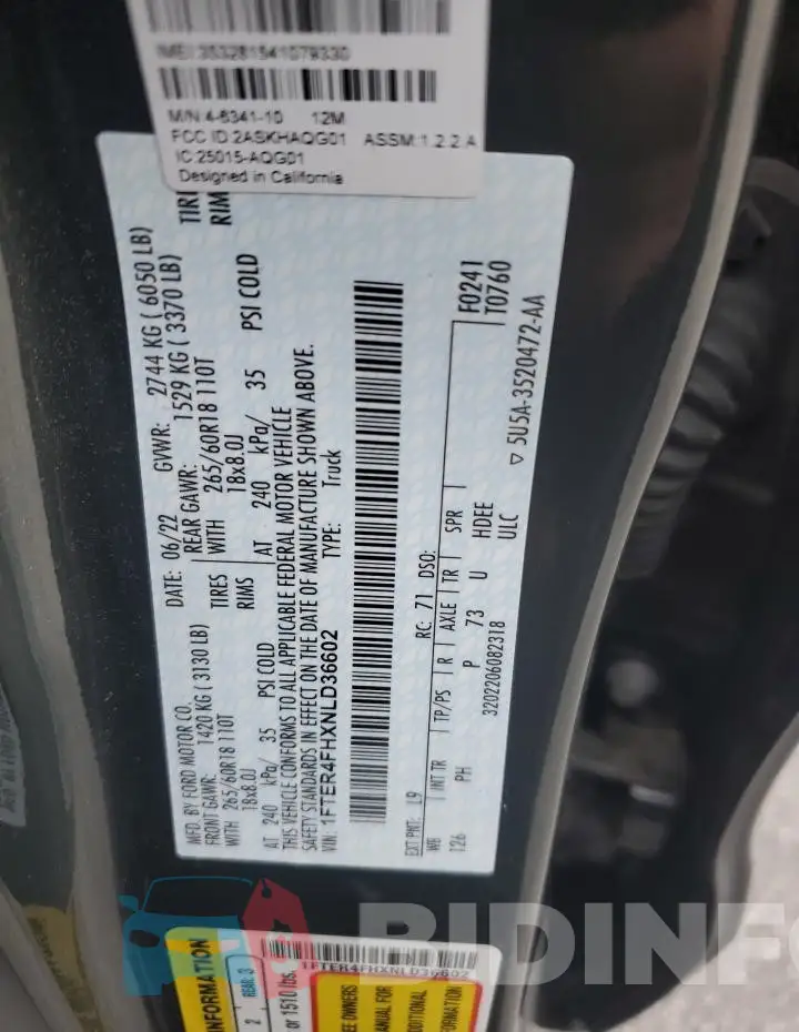 1FTER4FHXNLD36602 Photo# 12