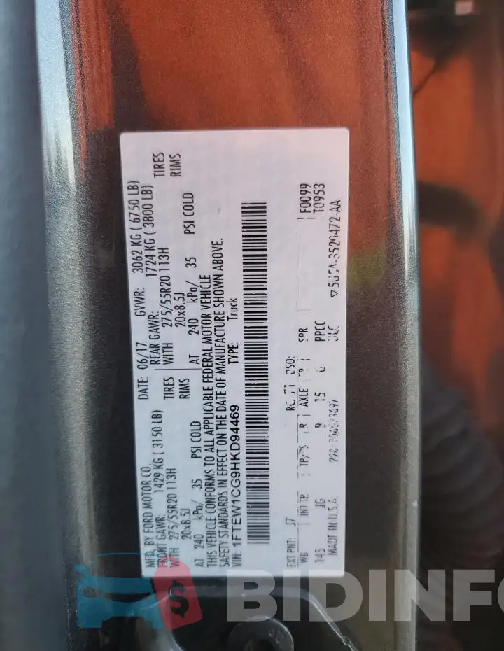 1FTEW1CG9HKD94469 Photo# 12