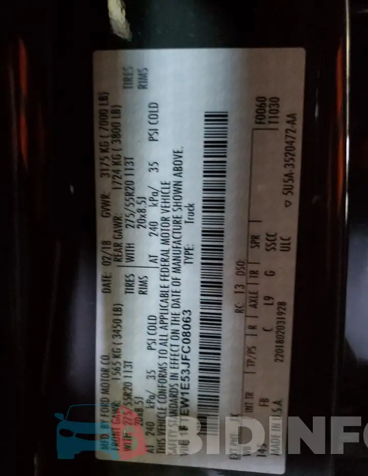 1FTEW1E53JFC08063 Photo# 12
