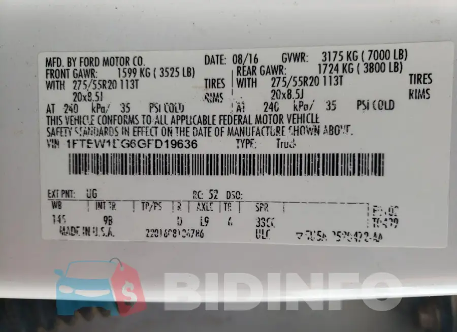 1FTEW1EG6GFD19636 Photo# 12