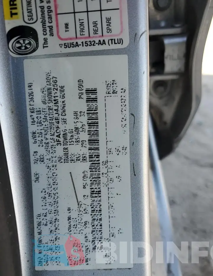 3FADP4EJ4JM112567 Photo# 12