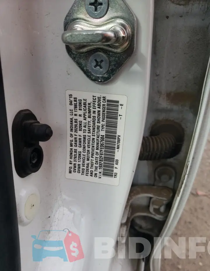 19XFB2F97FE067684 Photo# 12