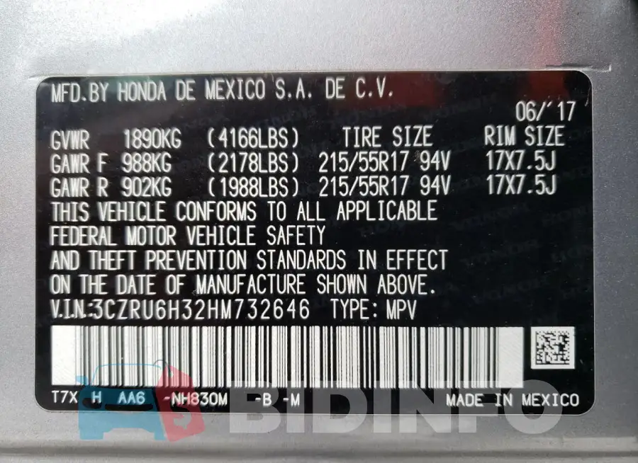 3CZRU6H32HM732646 Photo# 13