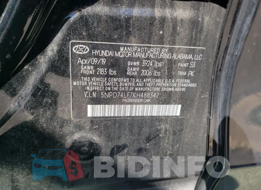 5NPD74LF7KH488342 Photo# 12