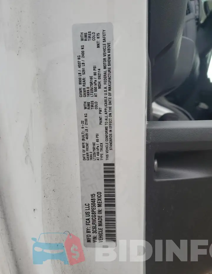3C6LRVCG8PE504815 Photo# 14