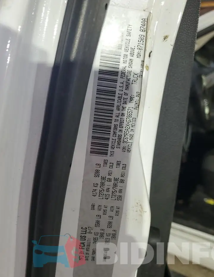 3C6MR5A2XHG786571 Photo# 12