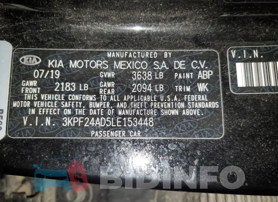 3KPF24AD5LE153448 Photo# 12