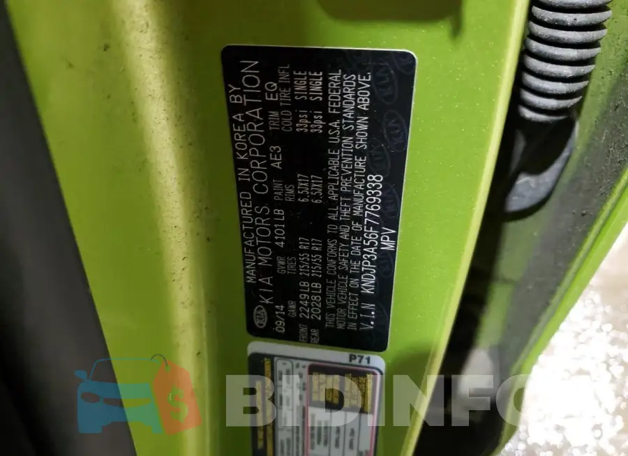 KNDJP3A56F7769338 Photo# 12
