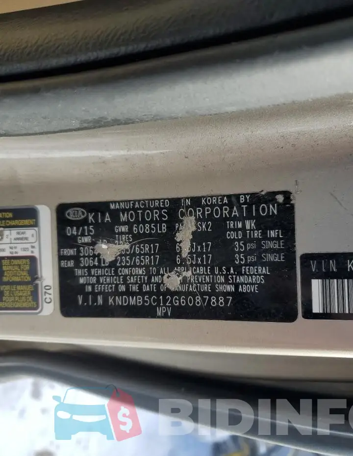 KNDMB5C12G6087887 Photo# 13