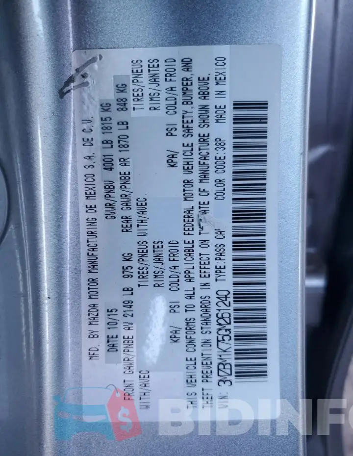 3MZBM1K75GM261240 Photo# 12