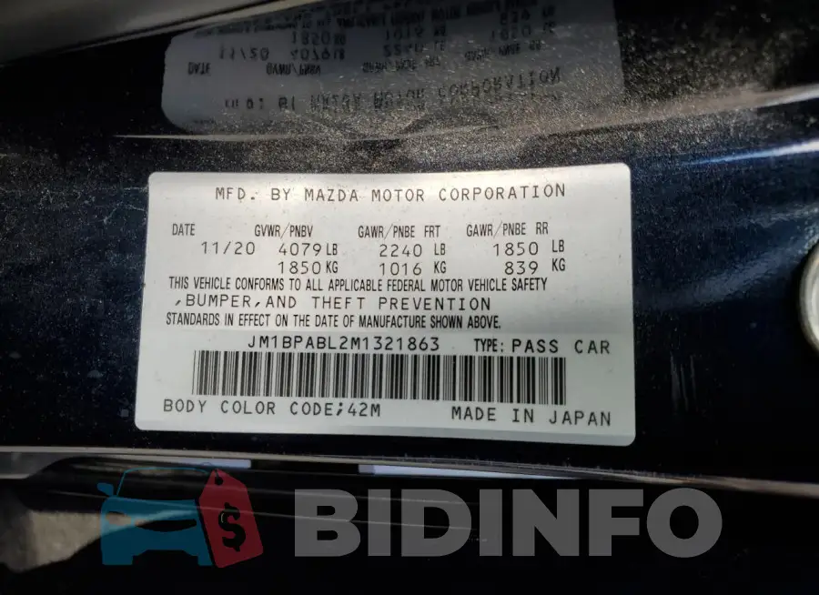 JM1BPABL2M1321863 Photo# 13
