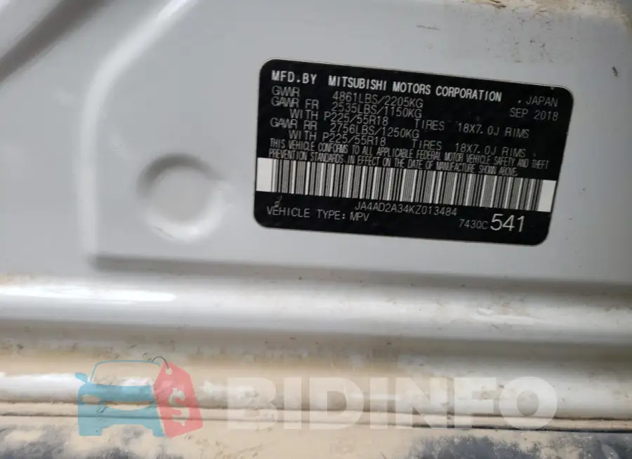 JA4AD2A34KZ013484 Photo# 13