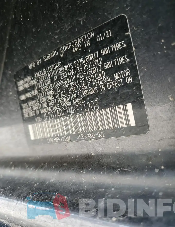 JF2GTABC1M8321203 Photo# 12