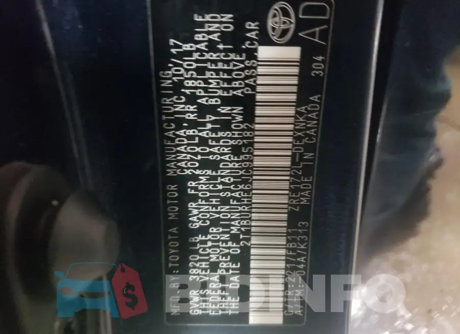 2T1BURHE6JC995182 Photo# 12