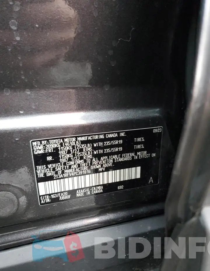 2T3A1RFV4PC391816 Photo# 14