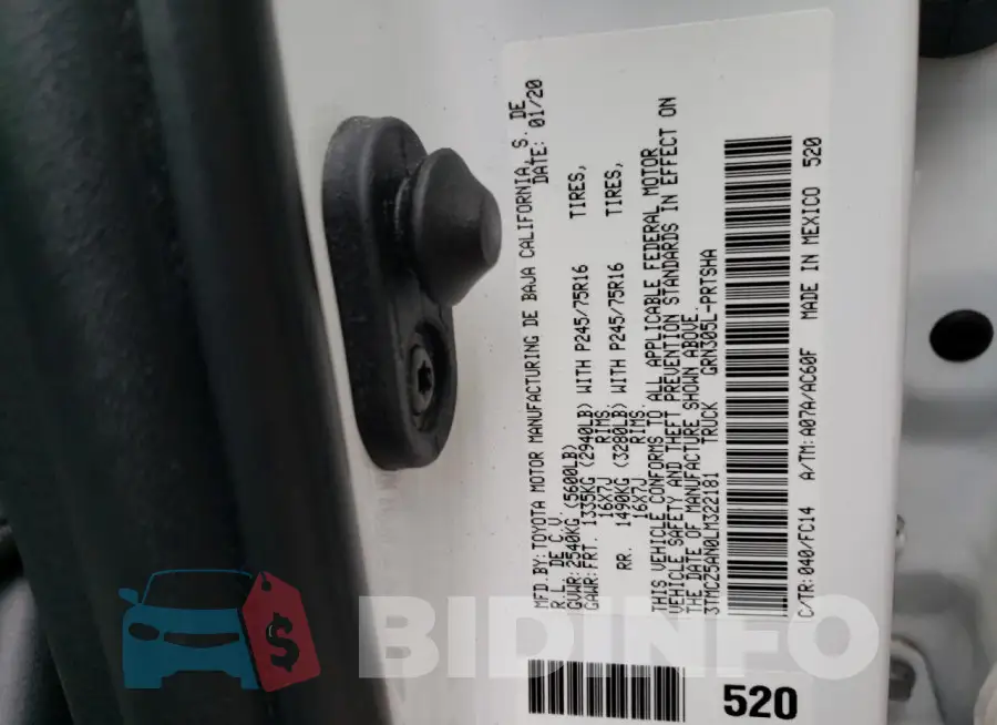 3TMCZ5AN0LM322181 Photo# 12