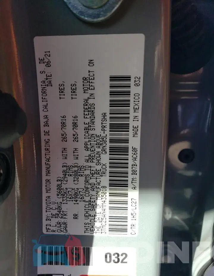 3TMCZ5AN4MM435018 Photo# 12