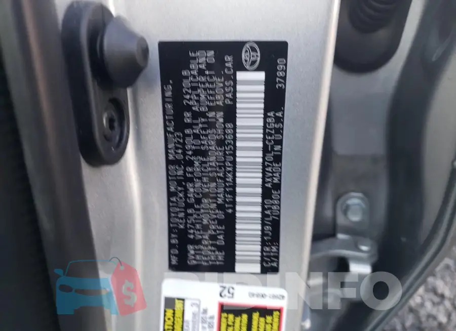 4T1F11AKXPU153688 Photo# 12