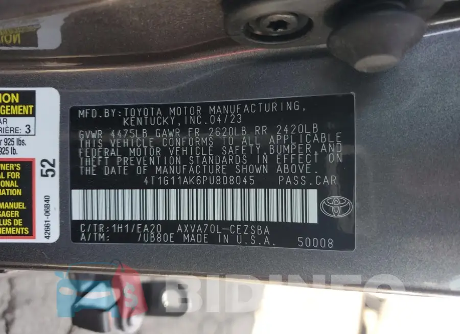 4T1G11AK6PU808045 Photo# 12