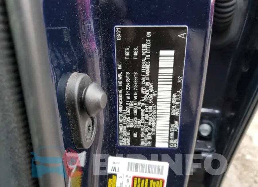 5TDGZRBH8MS108137 Photo# 13