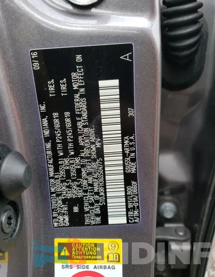 5TDJKRFH3GS504775 Photo# 14