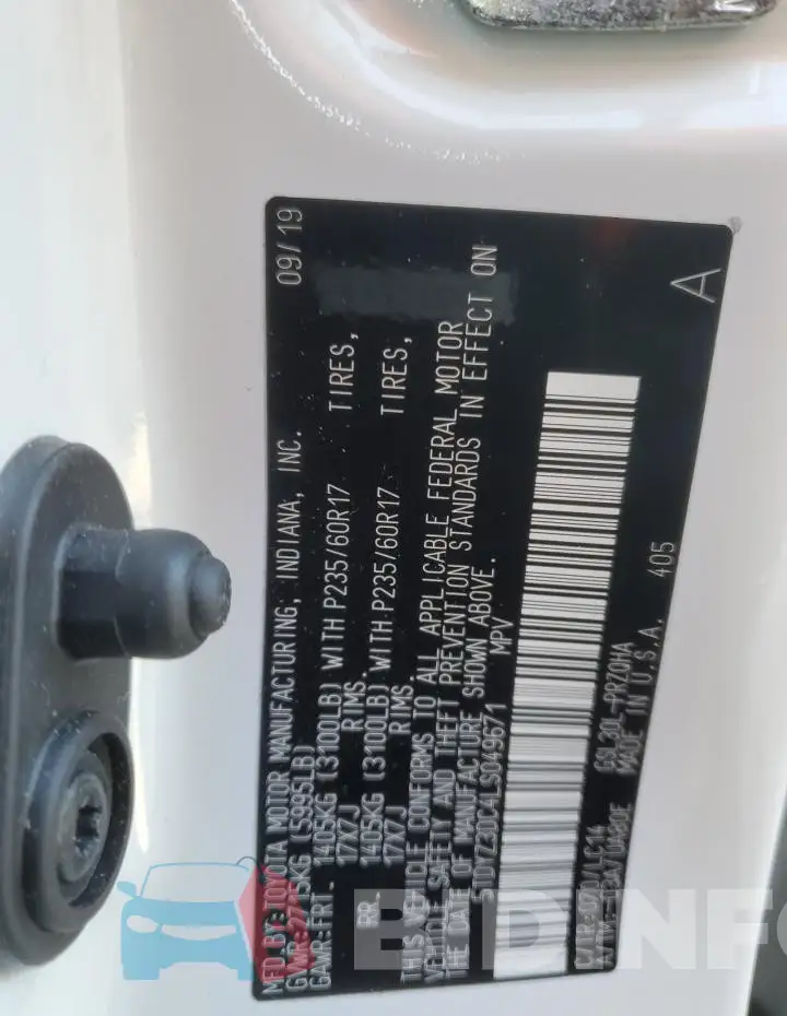 5TDYZ3DC4LS049671 Photo# 12